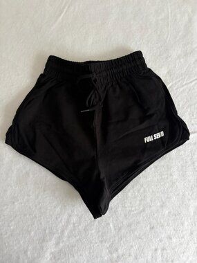 FULL SEND by Nelk Boys Black Daily Drawstring Athletic Workout Shorts Size XS